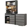 Exquisite Luxury Kitchen Cabinets Modern Design Closet Storage Cabinets Coffee Drawers Cocina Integral Nordic Furniture CM50CG 2