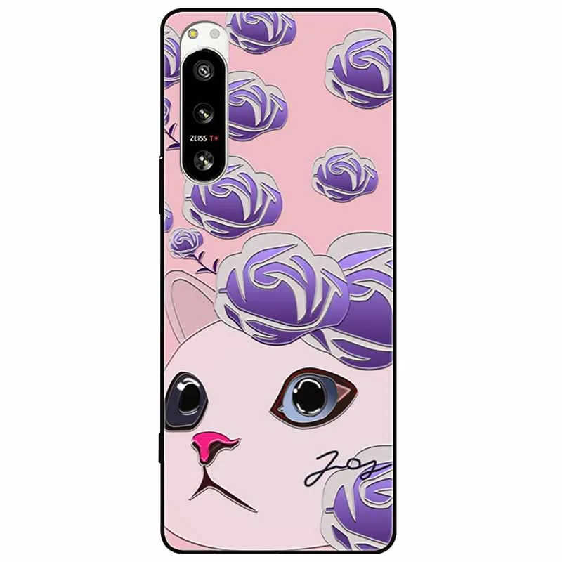 Cute 3D Embossed Relief Soft Silicone Back Cover with Cartoon Design