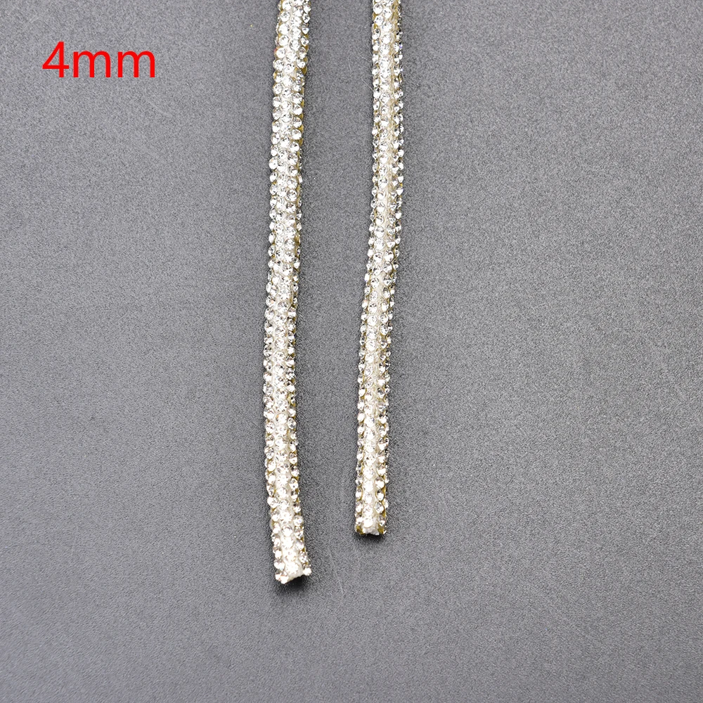 2 Yards Rhinestone Rope Glitter 4mm Crystal Tube Cord Trimming DIY Jewelry  Bracelet Necklace Shoelaces Bag Strap Material Decor - AliExpress