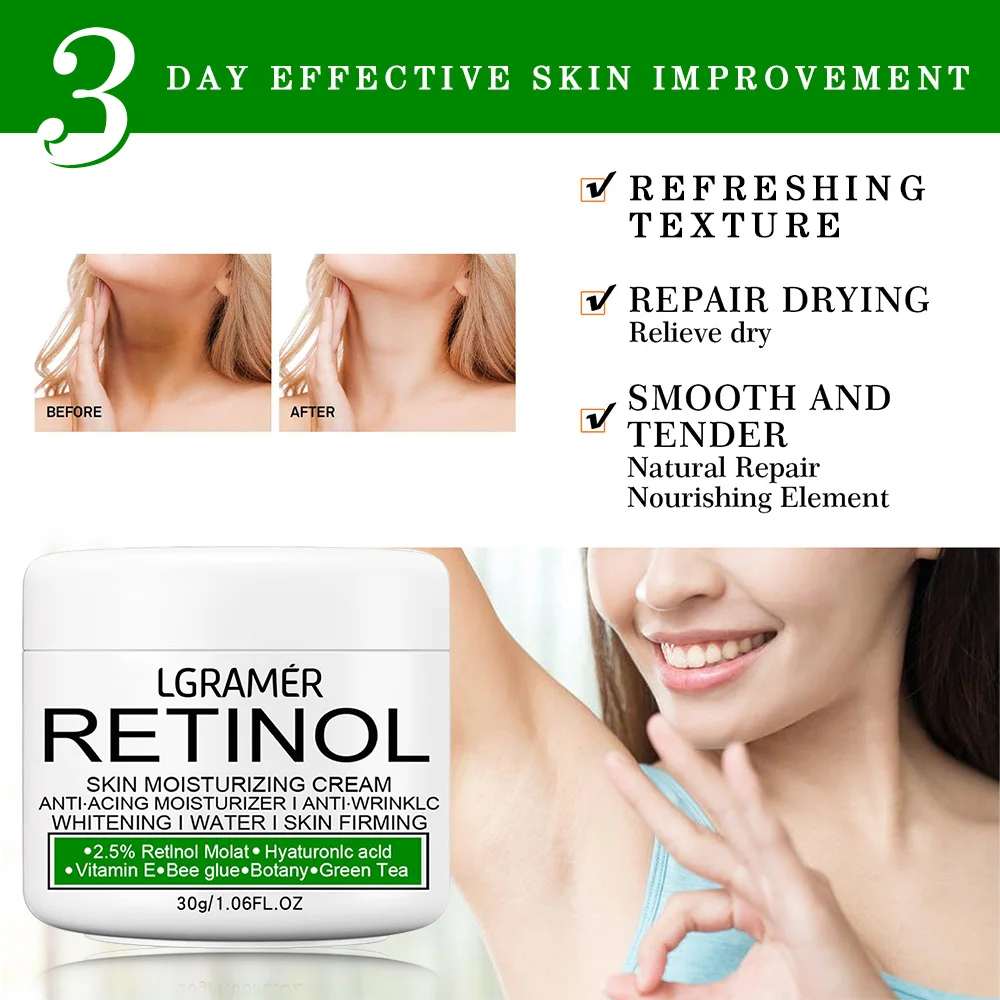 LGRAMER Retinol Brightening Cream for Private Part Brighten Dark Skin Permanent for The Whole Body Underarm Elbow Knee Buttocks 6