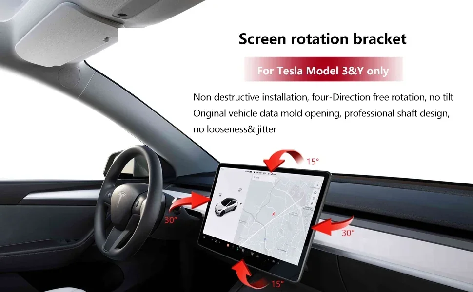 For Tesla Model Y Juniper 2025 & Model 3 Highland 2024-2025 4-direction Screen S