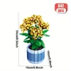 creative expert ideas Botanical Collection ROSE Jonquile flower moc Building Block model toy gifts Christmas 842pcs 2