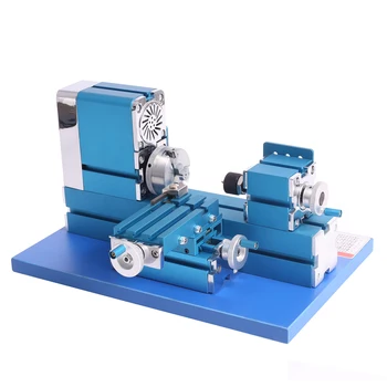 Fai da te Mini tornio per legno in metallo tornio modello macchina utensile per la lavorazione del legno macchina utensile elettrico AC100 ~ 240V, 36W 20000r/min motore