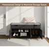 41.3" Shoe Storage Bench with Lift Top Storage, Entryway Bench with Cushioned Seat, Adjustable Shelf, Shoe Cabinet 3