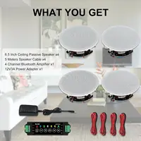Herdio 6.5" Bluetooth Ceiling Speakers For Indoor Home Theater 600 Watts 2-Way Dome Tweeter Easy Installation 4 Speakers - Image 6