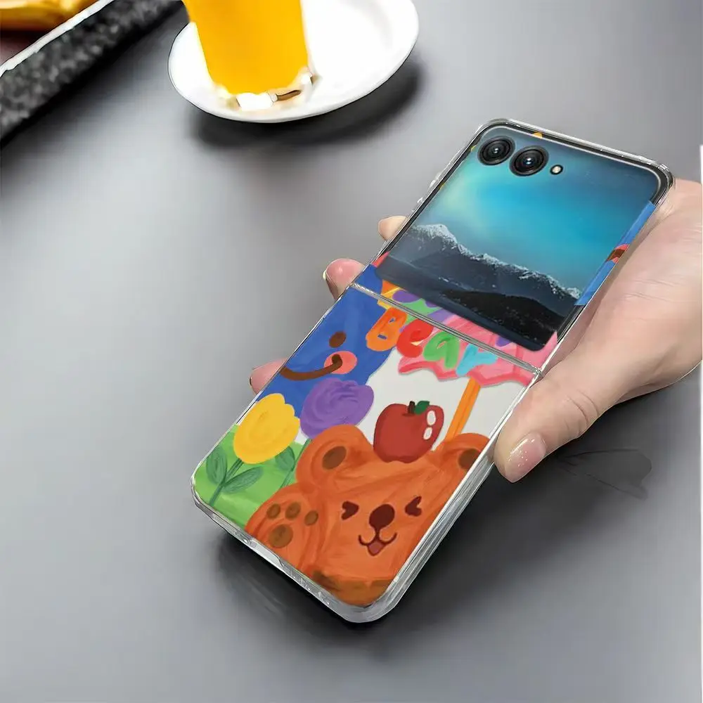 Vintage-Inspired Transparent Mountain Design Phone Case with Hard PC Back Cover