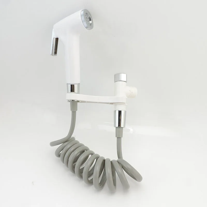 Description Picture 5 of itemABS white silver wc Bathroom hand Toilet tank holder kit Spray Bidet shower head faucet Hose holder douche self Cleaner s1