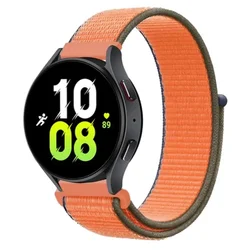 Nylon Sport Loop Bracelet, 22mm/20mm Strap, Universal Smartwatch Band for 22mm watch band (68 Kumquat)