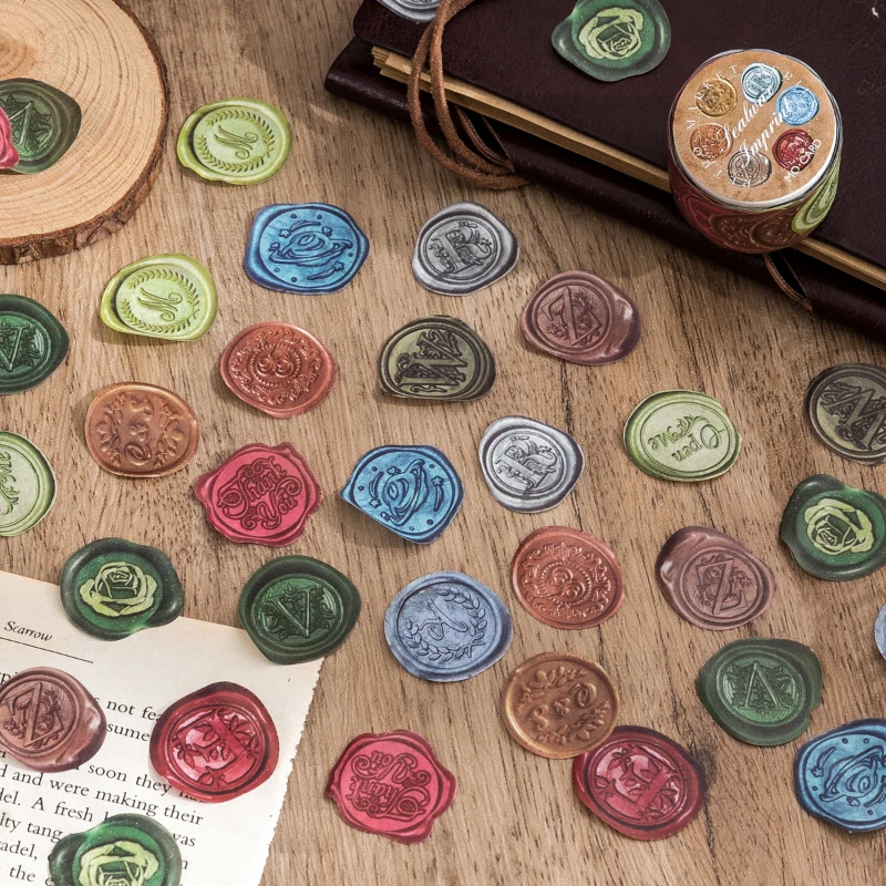 100pcs Retro Petal Leaf Moon Button Decorative Adhesive Tape Masking Washi Tape Diy Scrapbooking Sticker Label Stationery