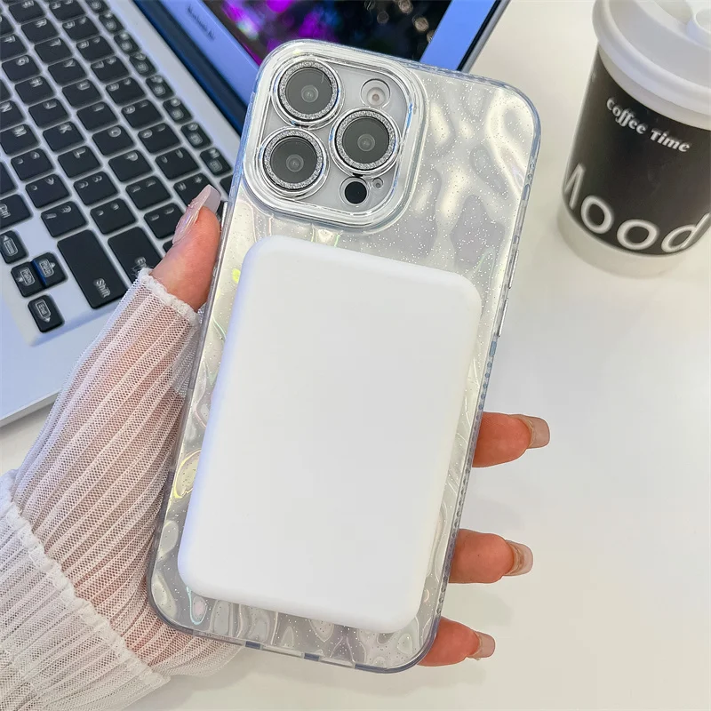 Magnetic Laser Glitter Phone Case For Iphone With Magsafe Support_voghion.com
