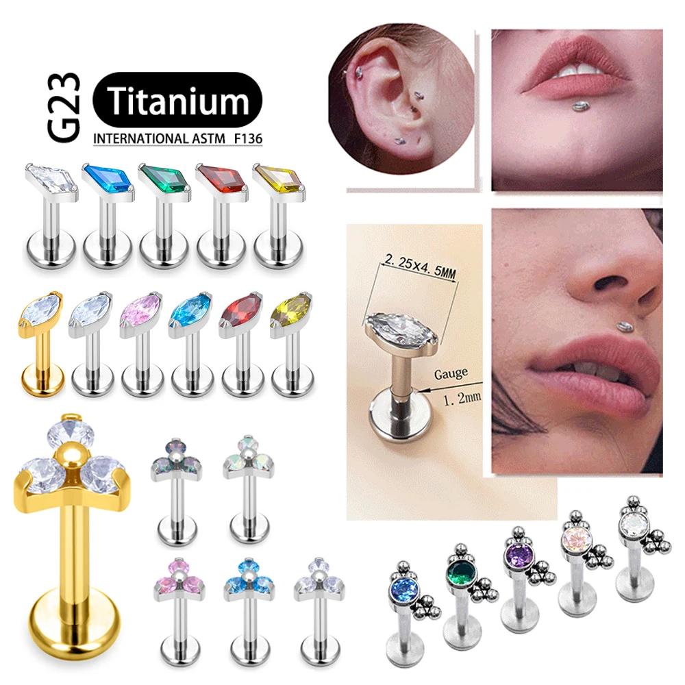 Silver Stud Earrings Studded Earrings Gold Stud Earrings Starfish Stud Earrings Crystal Ear Studs Womens Earrings Gold Earrings Titanium G23 Ear Studs Cartilage Zircon Opal Agate Labret Lip Tragus Nose Earring For Women Christmas Gift Piercing Jewelry