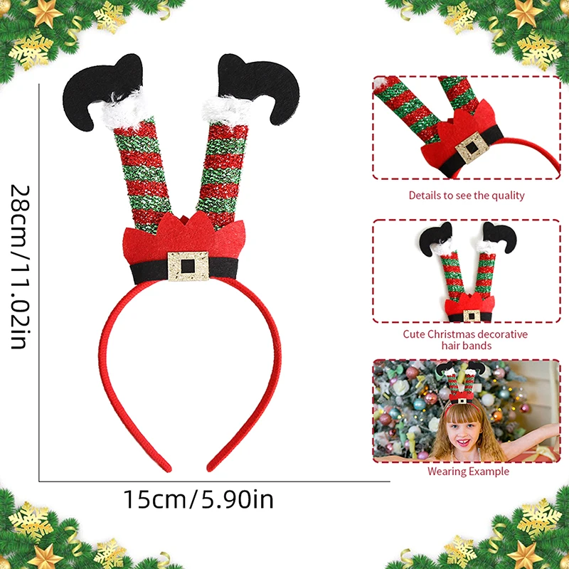 Christmas Hair Headband Santa Claus Reindeer Snowman