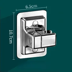 Adjustable Wall-Mounted Self-Adhesive Shower Head Holder - Bathroom Accessory (Sliver)