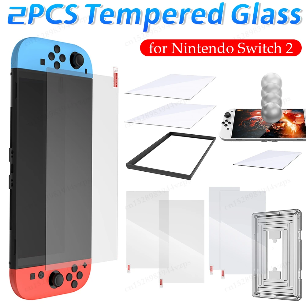 Tempered Glass for Switch 2 Screen Protector Films Ultra-Clear Protective Glass Anti-fingerprint Films for Switch 2Accessories