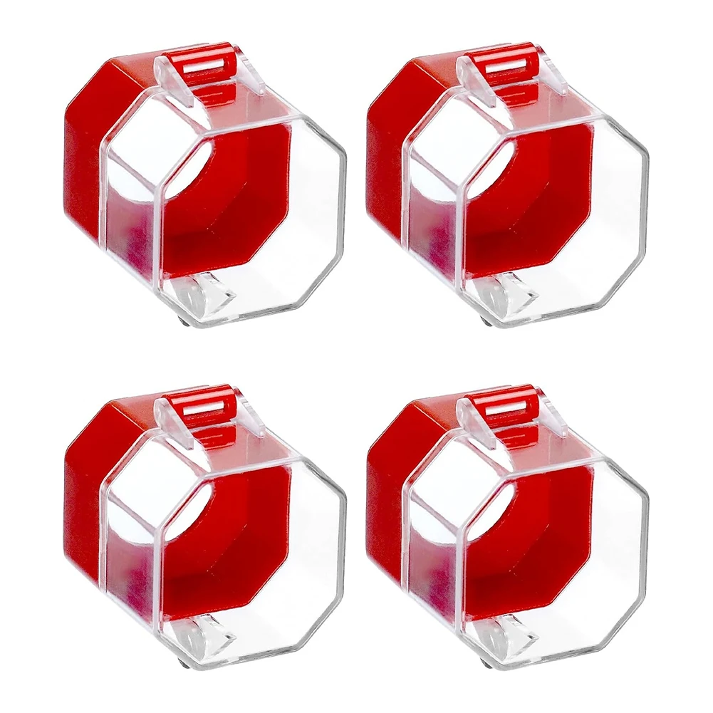Emergency Stop Button Cover, 4 Pack Plastic Switch Cover Protector, Toggle Switch Push Button Lockout Cover