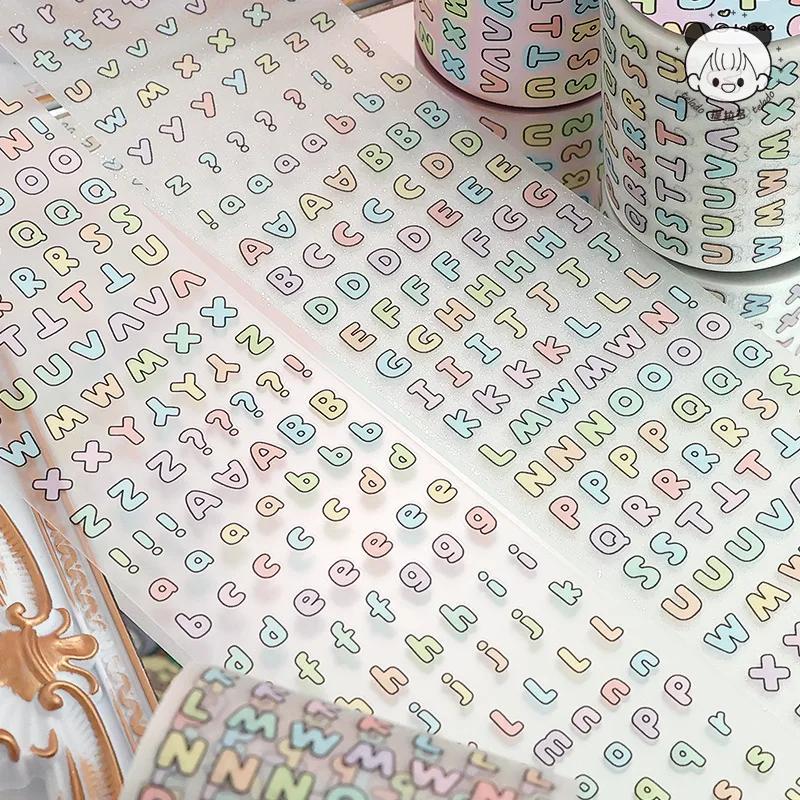 1 roll Graffiti lettering Hand tent tape ins Wind Color lettering symbol diy Gooka decorative stickers Scrapbooking Material