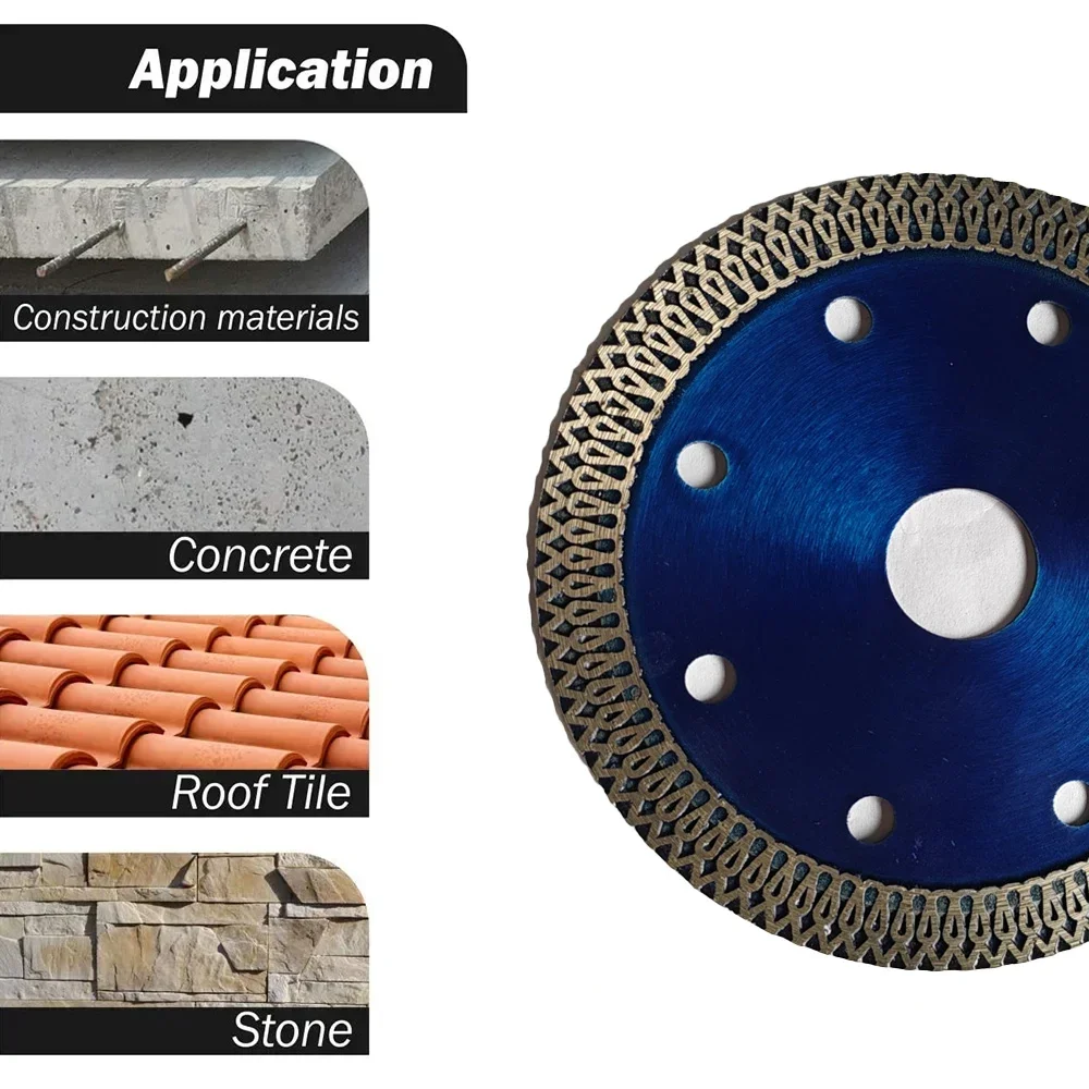 Turbo Diamond Saw Blade 105MM/115MM/125MM Granite Marble Cutting Disc Porcelain Tile Ceramic 3 Size Angle Grinder