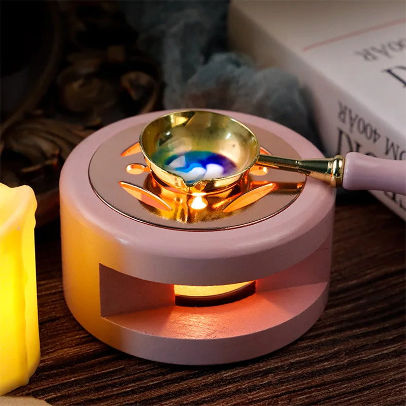 Wood Stove Seal Spoon Decoration Gift DIY Craft Supplies Sealed Melt Safety Heater Envelope Furnace Wax Seal Wax Stamp SB002 wax seal stamp