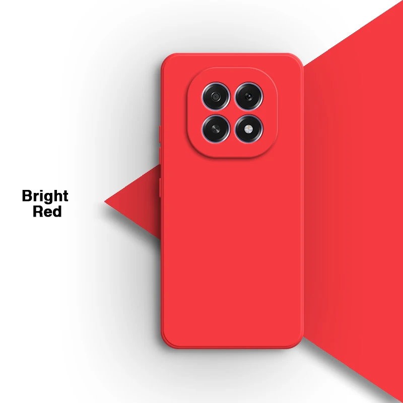 Luxury Shockproof Soft Liquid Silicone Phone Case - Solid Color Back Protective Cover in Candy Style