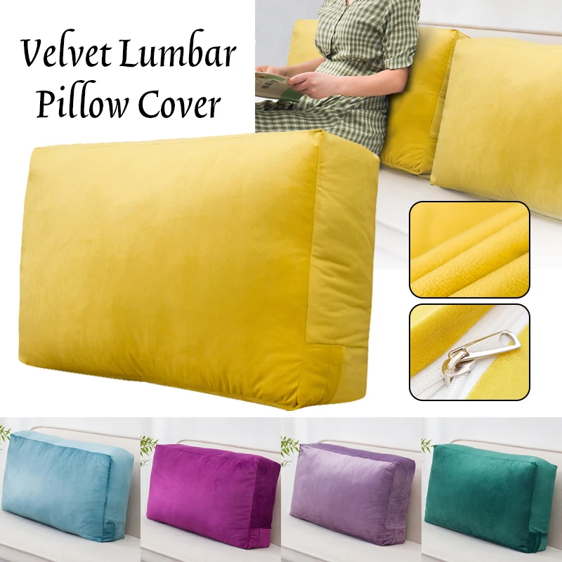 

Large Super Comfort Velvet Cushion Cover Sofa Bedside Lumbar Support Pillow Case Simple Home Decor Zip Pillowcase 60/70/80cm