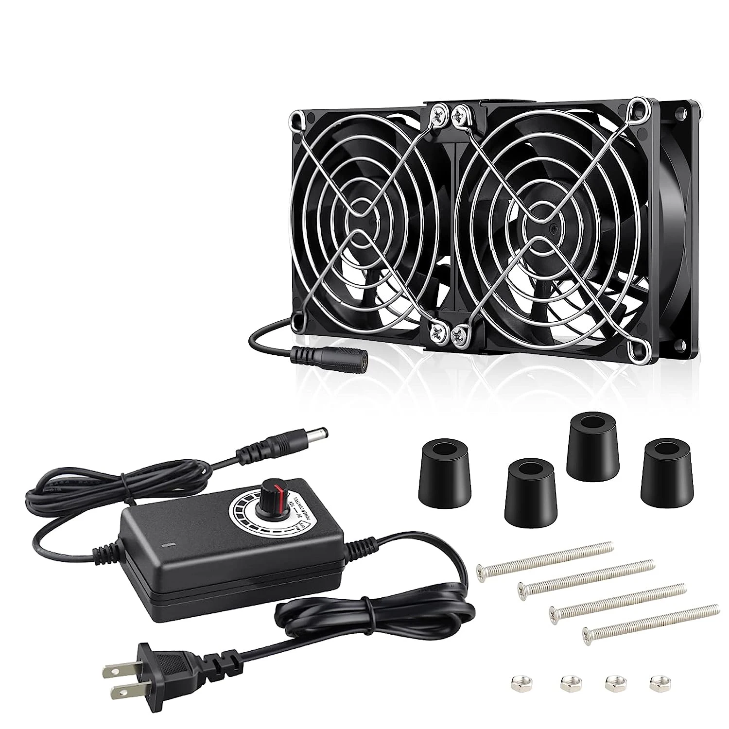 Gdtime-case pc Cpu Ventilador de Refrigeração Bola Dupla Btc Máquina Chassis Workstation Gabinete Radiador 80x25 mm 12v 220v - Imagem 6