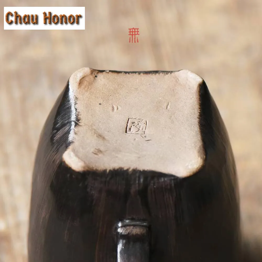 340ml Creative Square Ceramic Cup Handmade Coarse Pottery Coffee Mug Large Water Jug Retro Breakfast Cup Mouthwash Cup Tableware