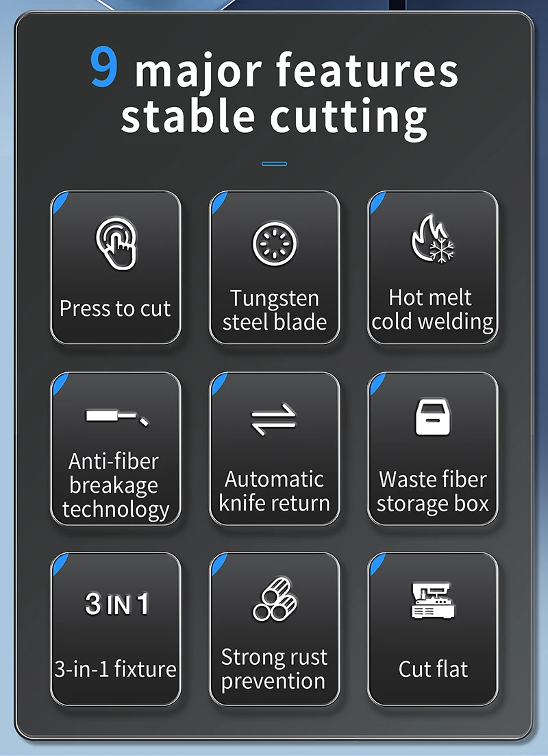 VD-50 Fiber Cleaver High Precision Optical Fiber Cutter FTTH Tool One-step Fiber