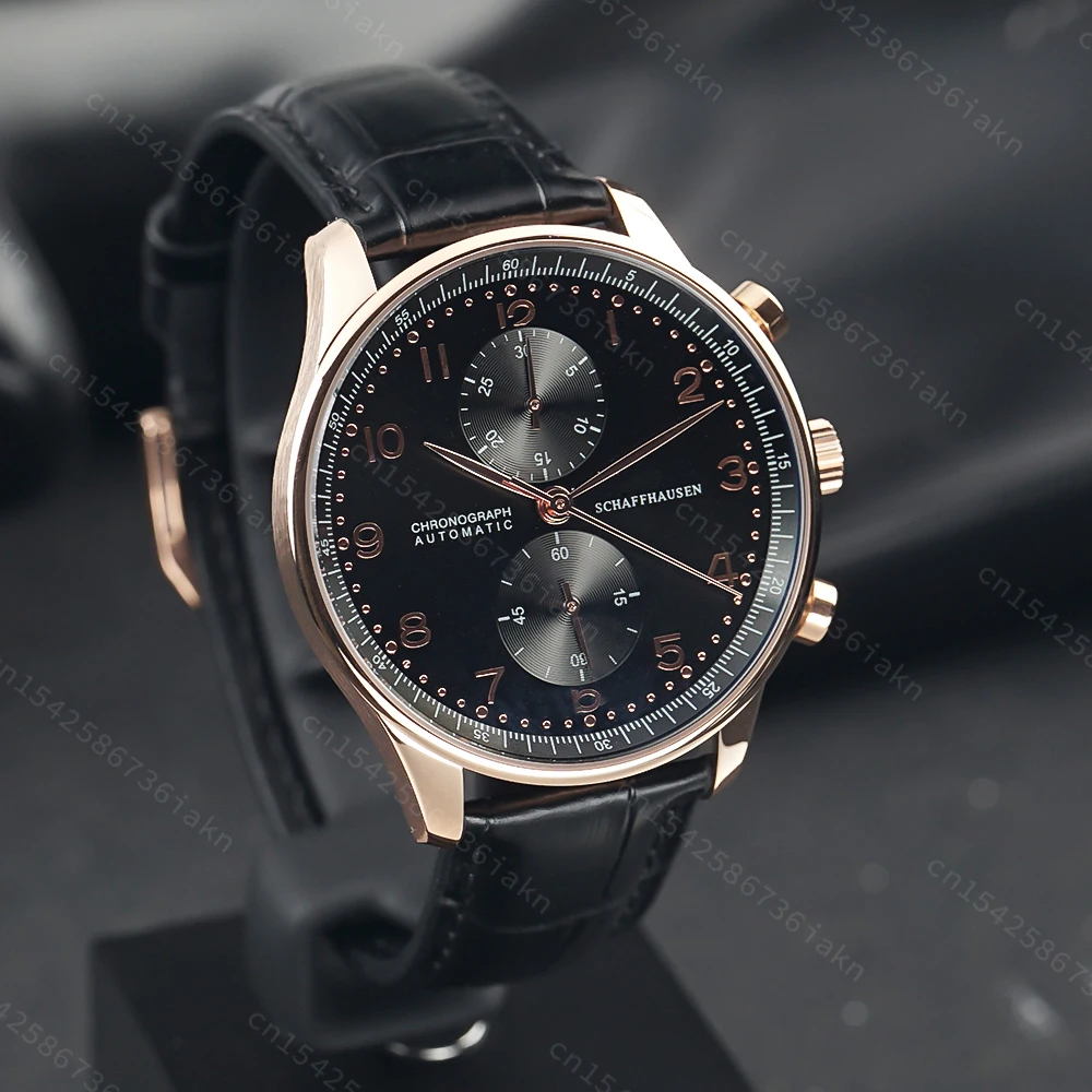 2022 Fashion New Men's Automatic Watch 44mm Sapphire Crystal Glass Stainless Steel Leather Strap Sports Leisure Waterproof