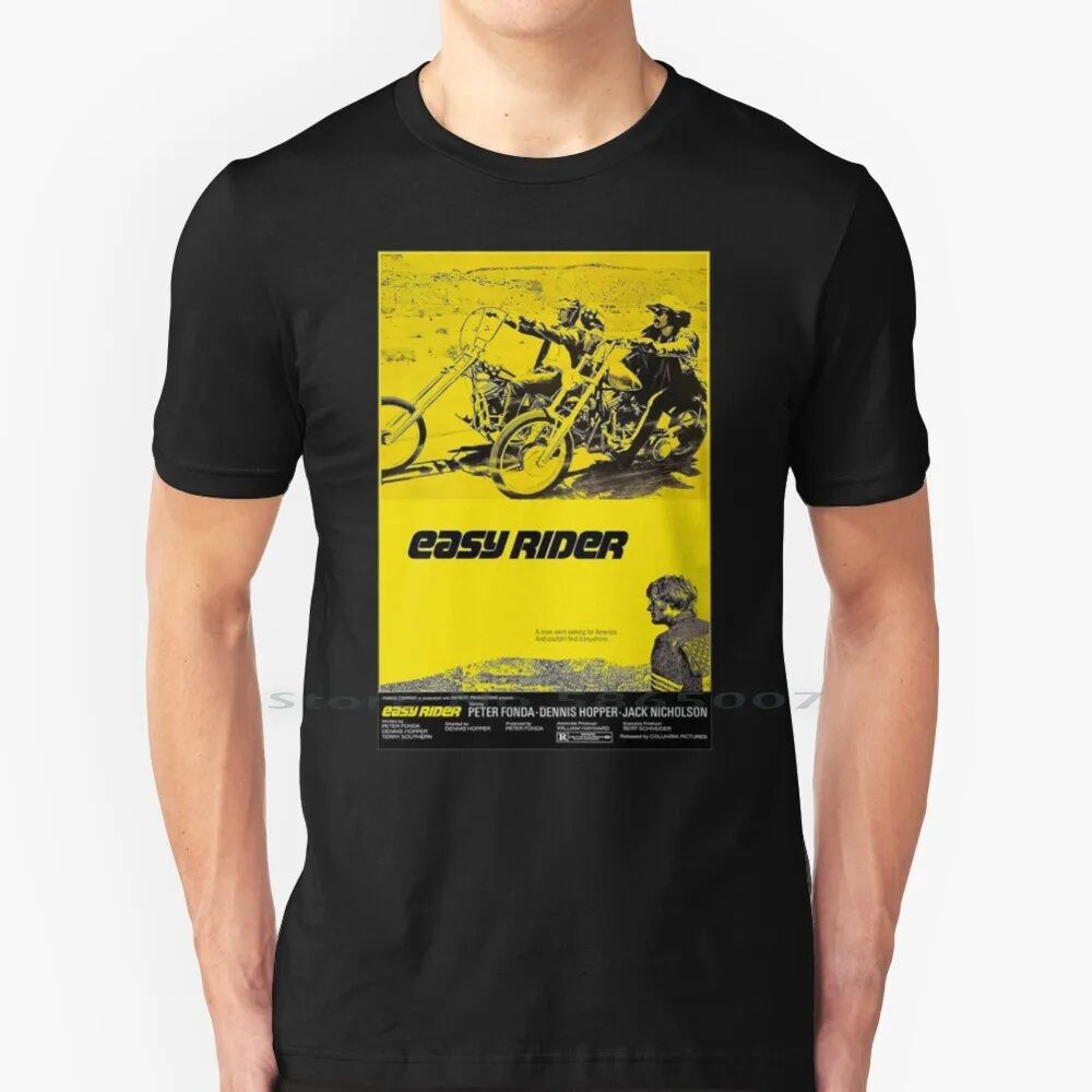 Easy Rider T Shirt Cotton 6Xl Easy Rider Film Hopper Onda The 60S Hippie Bicycle Moto Bike Rebel Music Psichedelic