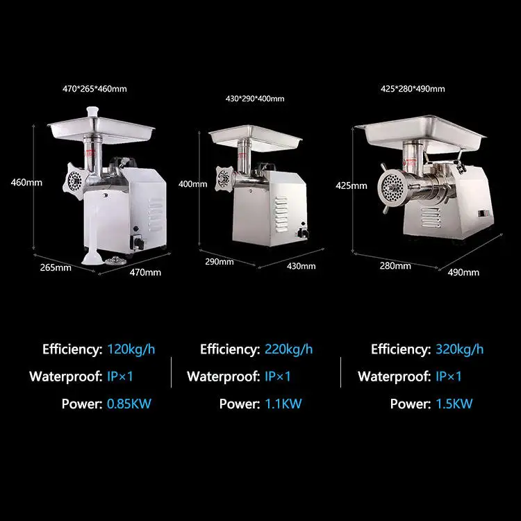 Commercial and household multi-function fully automatic electric meat grinder grinder and slicer  WG12 3