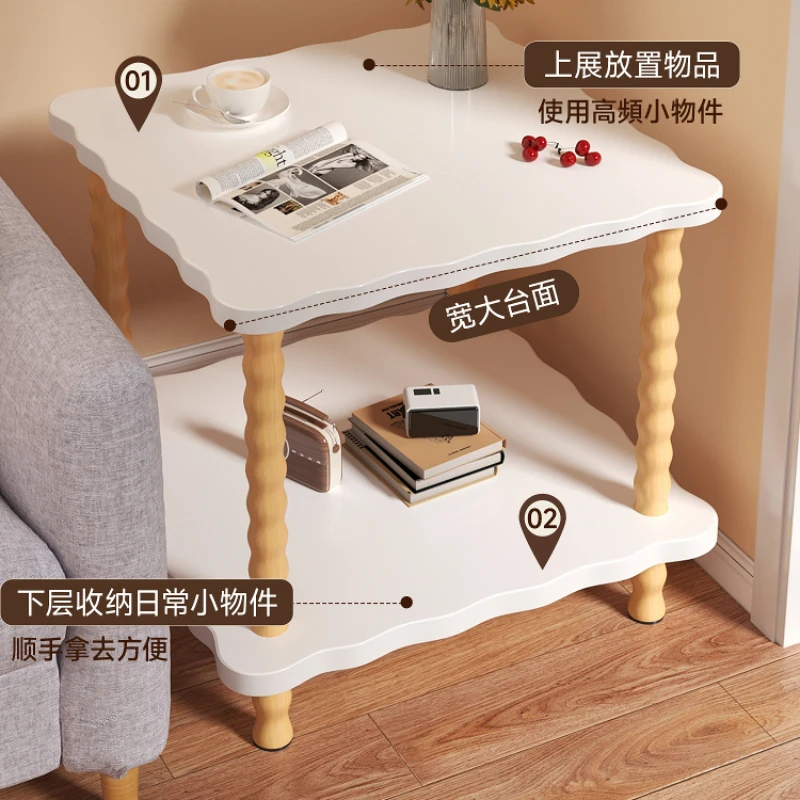 Small Square Living Rooms Sofa Table Side Lounge Coffee Corner Wheel Tea Bear Bed Bedroom Bedside Mesas Terraza Home Furniture