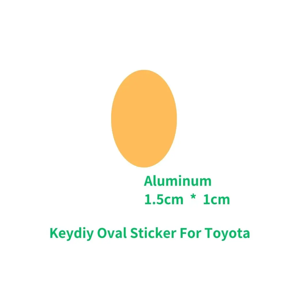 

Оболочка для ключа для Toyota, оболочка для смарт-пульта дистанционного управления, оболочка для брелка диаметром 15 мм, 10 мм, овальная наклейка, эмблема, символ, значок