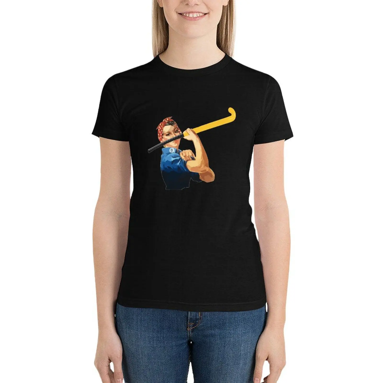 

We Can Do It! Field Hockey! T-Shirt animal print shirt for girls plus size tops Female clothing Women's tops