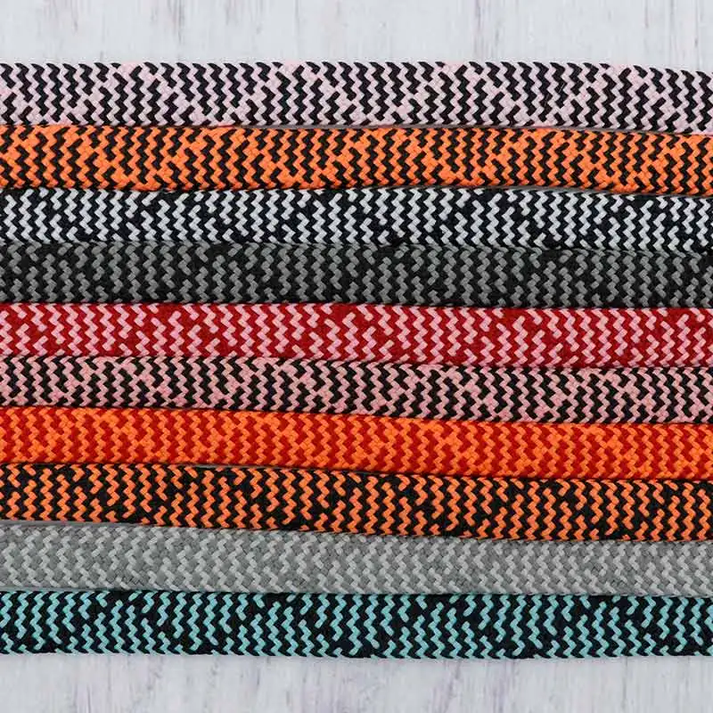 Coolstring Shoe Accessory 7MM Double Colors Mixed Lacet Pajamas Pants Waist Cord 60-100Cm Kids Unisex Sneaker Polyester Flatrope