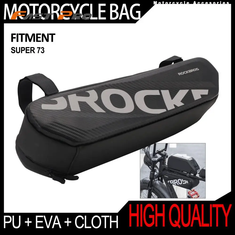 

Motorcycle Accessory Waterproof 4.5L High Capacity Front Beam Storage Frame Tool Bag For Super73 Super 73 Electric Bicycle