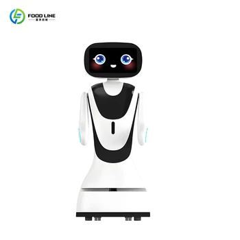 Nuovo robot di servizio robot umanoide Ai alla moda con ricarica automatica con funzione di robot di benvenuto