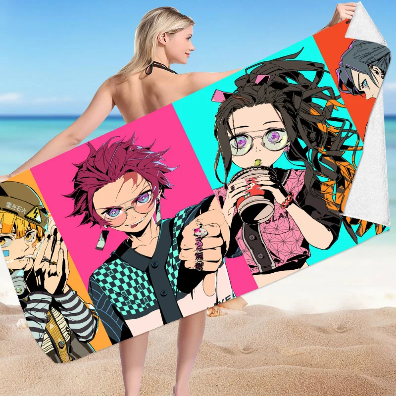 Serviette Demon Slayer Tanjiro et Nezuko Serviette Demon Slayer Tanjiro et Nezuko