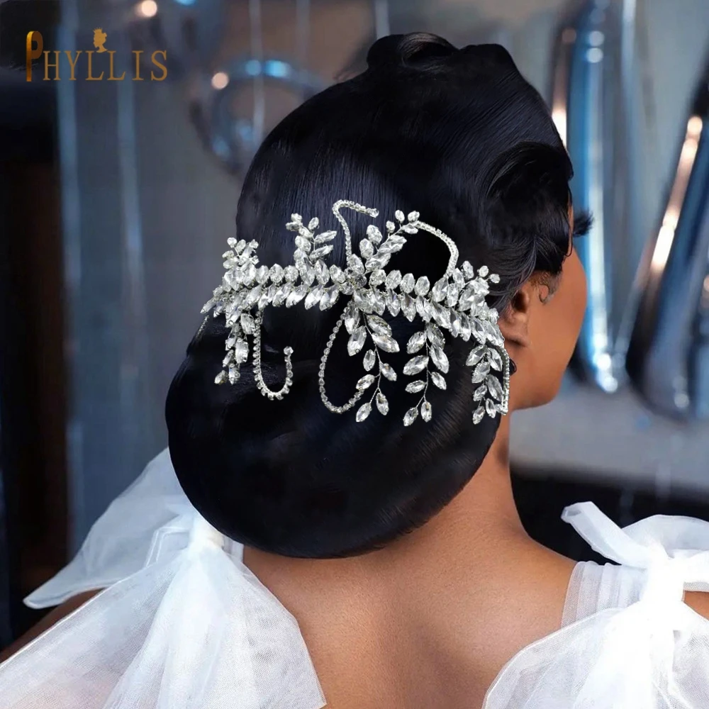 

A410 Rhinestone Women Headband Wedding Hair Accessories for Women Tiara Headband Crystal Hair Jewelry Silver Color Hairband