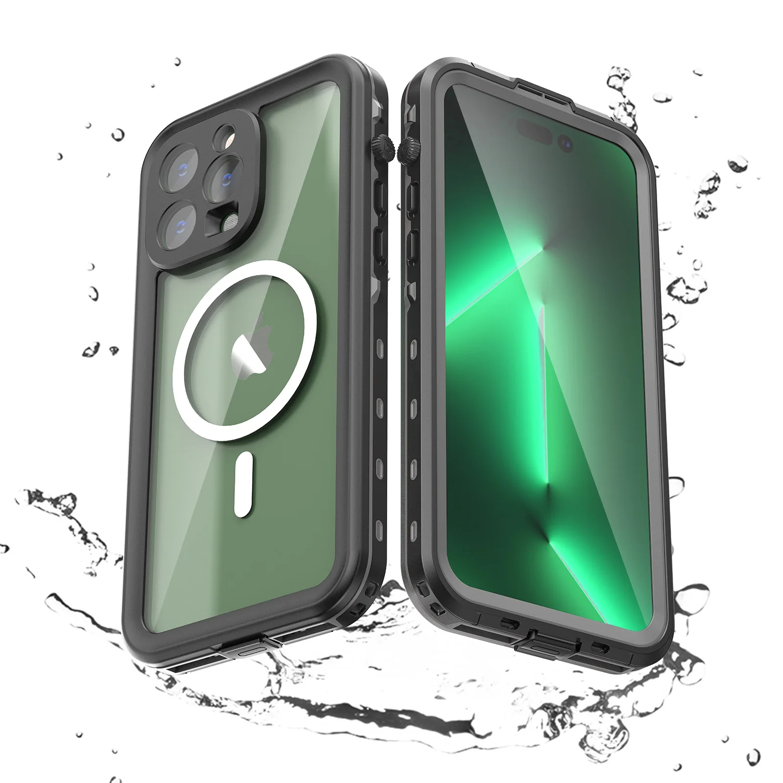 

New PU+TPU Phone Cases MagSafe Wireless Magnetic Charging For iPhone14 pro max Waterproof Case Transparent All Inclusive