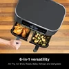 Ninja DZ201 Foodi 8 Quart 6-in-1 DualZone 2-Basket Air Fryer with 2 Independent Frying Baskets, Match Cook Smart Finish to Roast 3