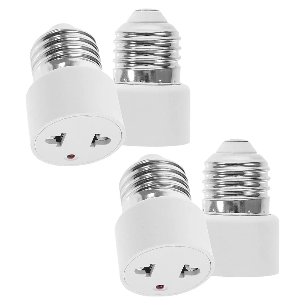 

4 Pcs Light Bulb Socket Converter Lighting Accessory to Outlet Plug Adapter E27 Lamps