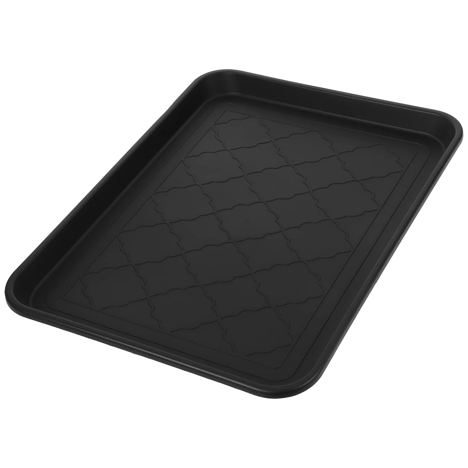 

Black Sundries Storage Plate Wear-Resistant Plastic Pet Feeder Tray Multi-Functional Planter Holder Bonsai Tray