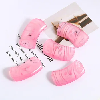 기하학 불규칙 벤드 비즈, 2 홀 플랫백 핑크 송진 단추, 모조 옥 질감 펜던트, DIY 코트 셔츠 바느질 공예, 5 개