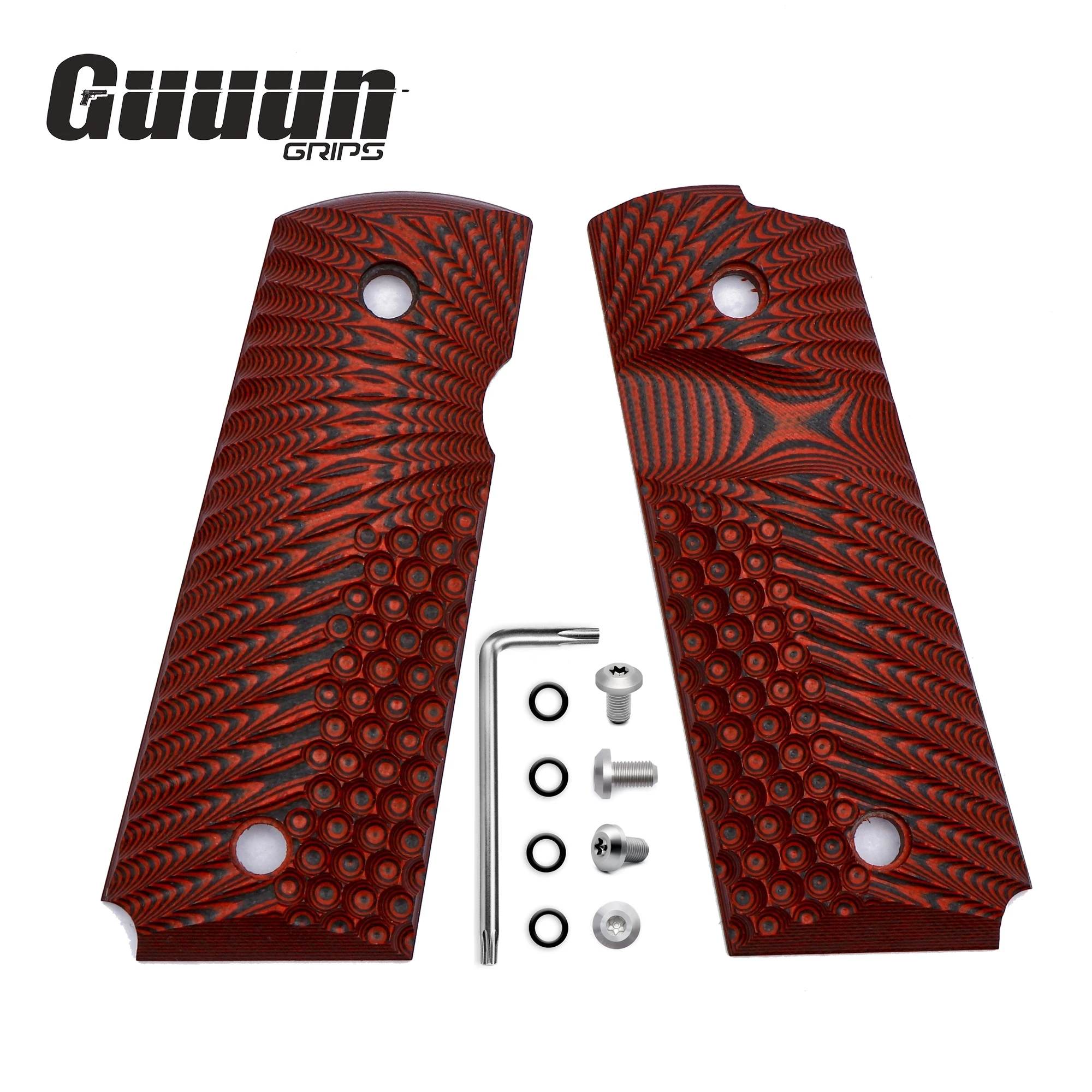 G10 Grips for 1911 Compact Officer OPS Eagle Wing Texture-9 Color Options