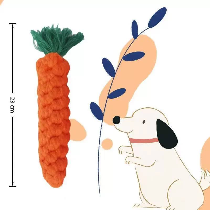 Carrot Cotton Rope Dog Toy 6