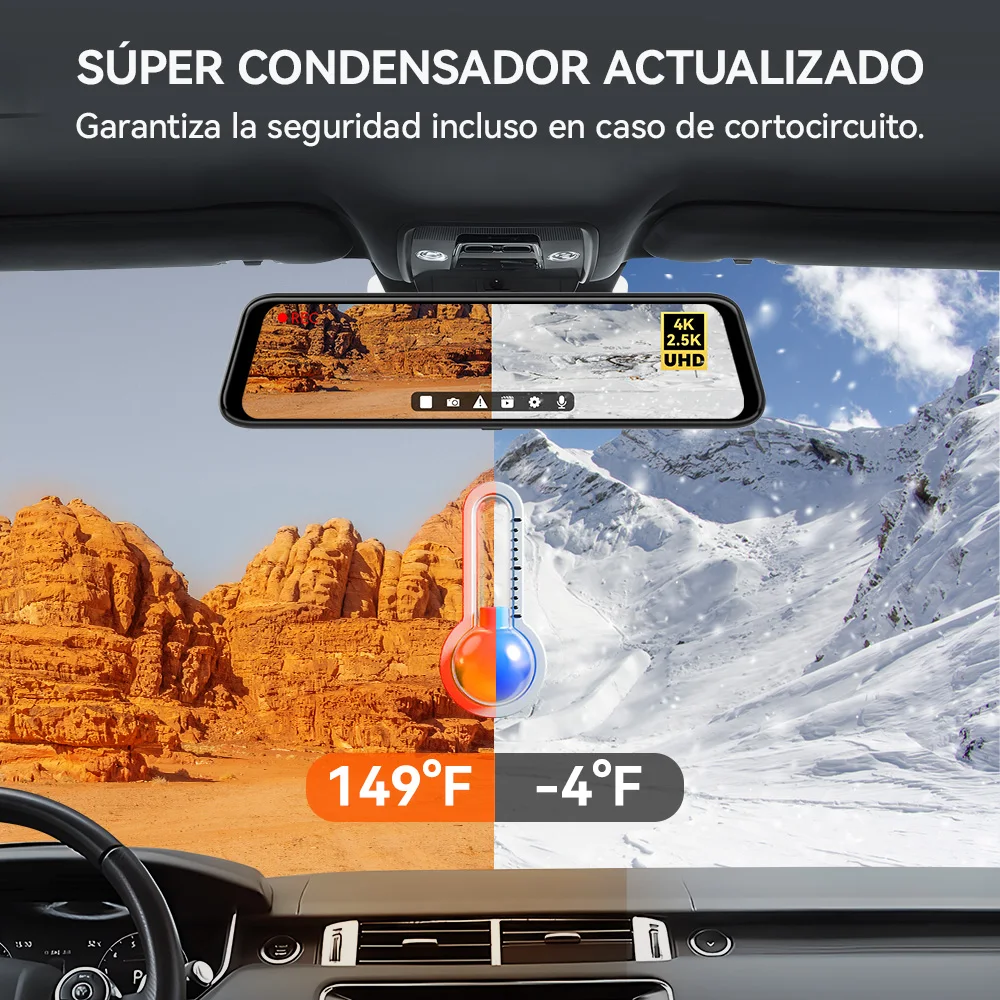 داش كام الذيب WOLFBOX G840H WIFI 2.5K + 1080P GPS...