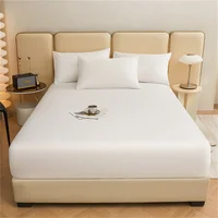 Drap-housse en coton égyptien de luxe doux 400TC, avec bandes élastiques, housse de matelas antidérapante, lavable en Machine, 140/160/180/200cm 3