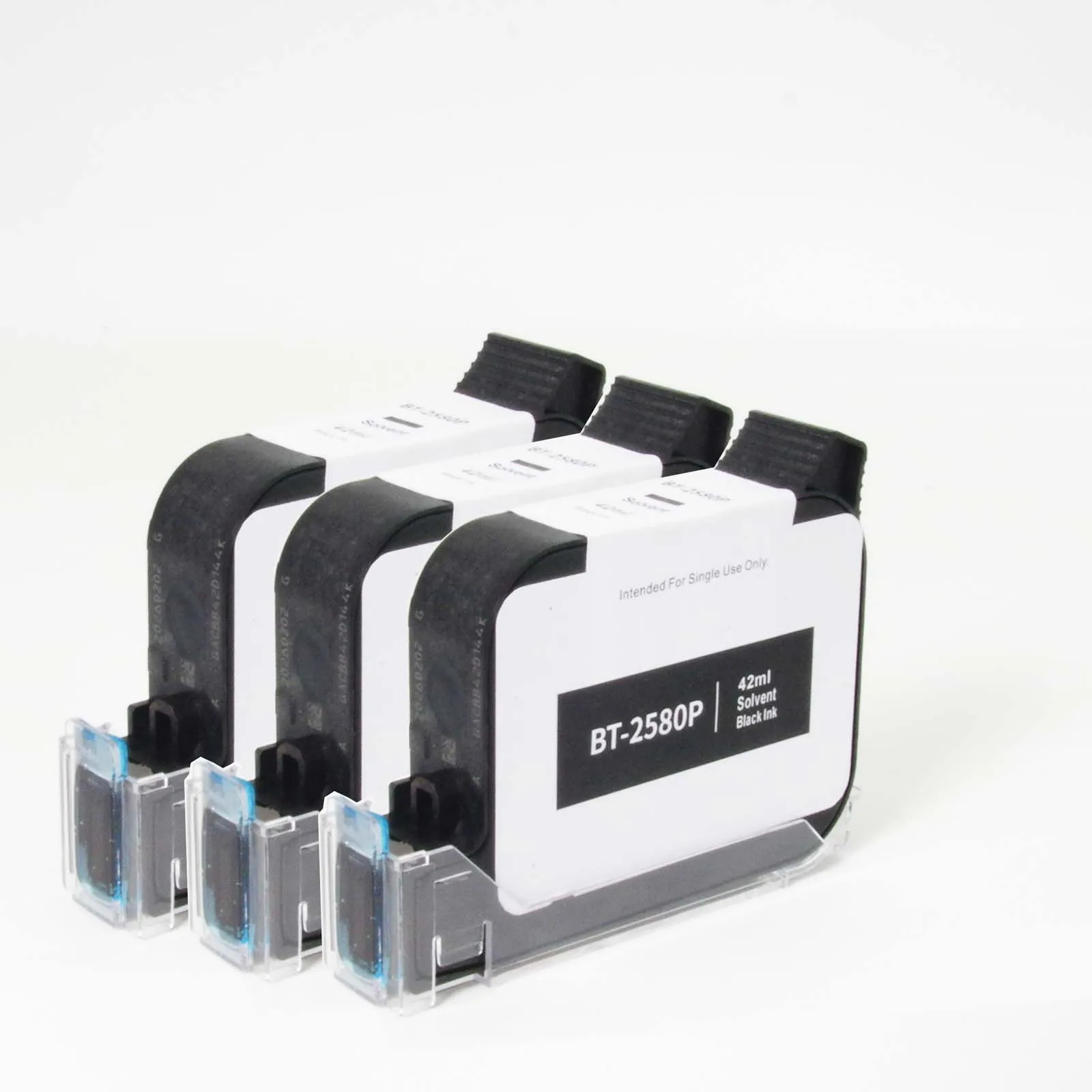 1pcs 12.7mm BT-2580P 2580TL fast dry black cartridge Compatible for BT-HH6205 BT-HH6105 PrintFOX B10 Handheld Printer EB22BL
