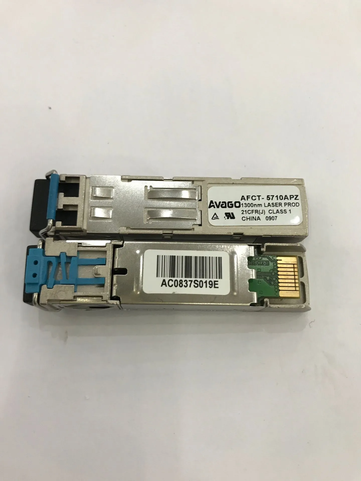 afct 739dmz transceiver 10g 10g 1 25 gbd ethernet sfp lc sm lx 10 km 1310nm dfb laser 0c 70c foxconn avago AVAGO AFCT-5710APZ 1.25G 1310nm 10KM  Single Module Optical Fiber Transceiver