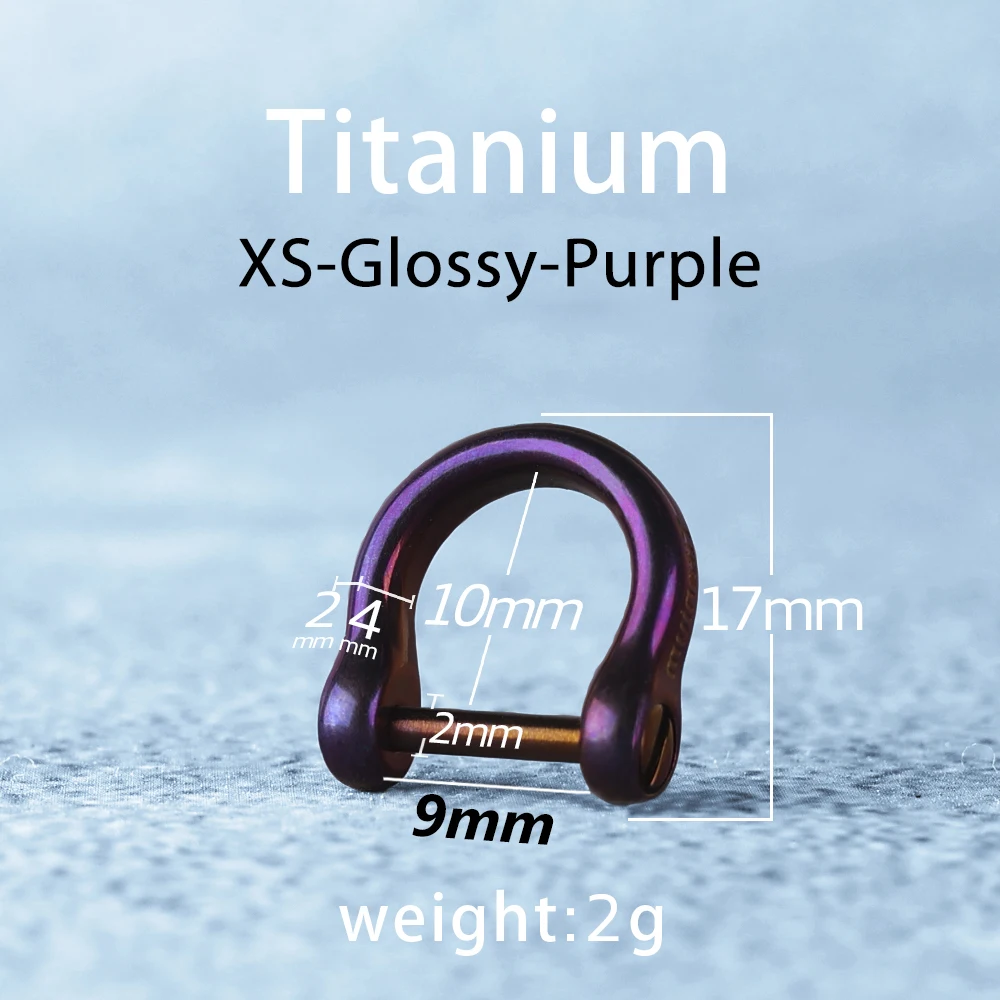 Titanium Horseshoe D-Shape Keychain Buckle - Lightweight and High-Quality EDC Accessory